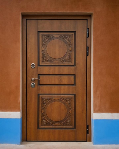 Термодверь МДФ, вид с улицы