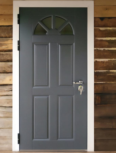 Серая дверь с окном