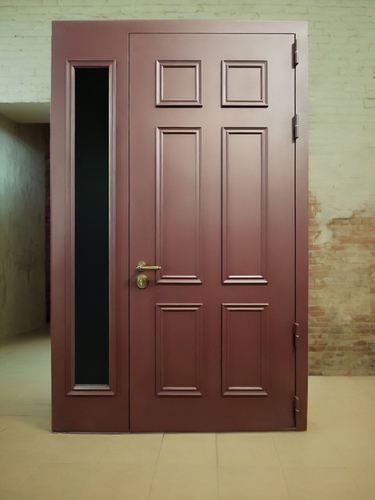 Порошковая дверь со стеклом