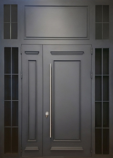 Входная группа с остеклением, терморазрывом и длинной ручкой (порошковая покраска и металлобагет) Входная группа с остеклением, терморазрывом и длинной ручкой (порошковая покраска и металлобагет)