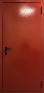 Одностворчатая глухая огнезащитная дверь с красным окрашиванием Одностворчатая глухая огнезащитная дверь с красным окрашиванием