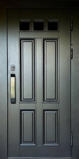 Остекленная термодверь с электронным замком (МДФ с багетом) Остекленная термодверь с электронным замком (МДФ с багетом)