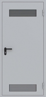 Стальная огнезащитная дверь ei-60 с двумя вентиляционными решетками Стальная огнезащитная дверь ei-60 с двумя вентиляционными решетками